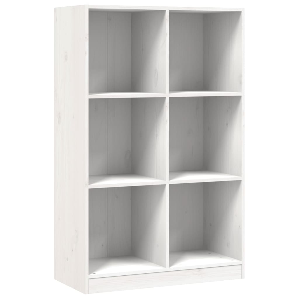 Boekenkast 70X33X110 Massief Grenenhout Wit