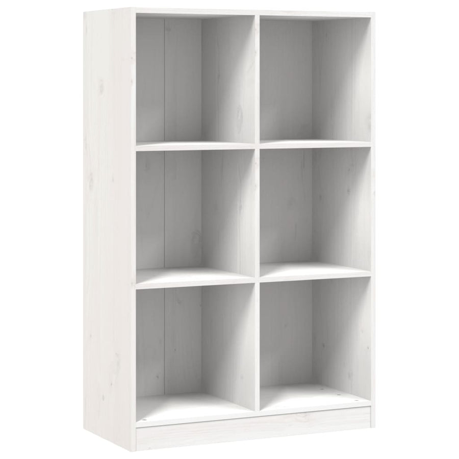 Boekenkast 70X33X110 Massief Grenenhout Wit