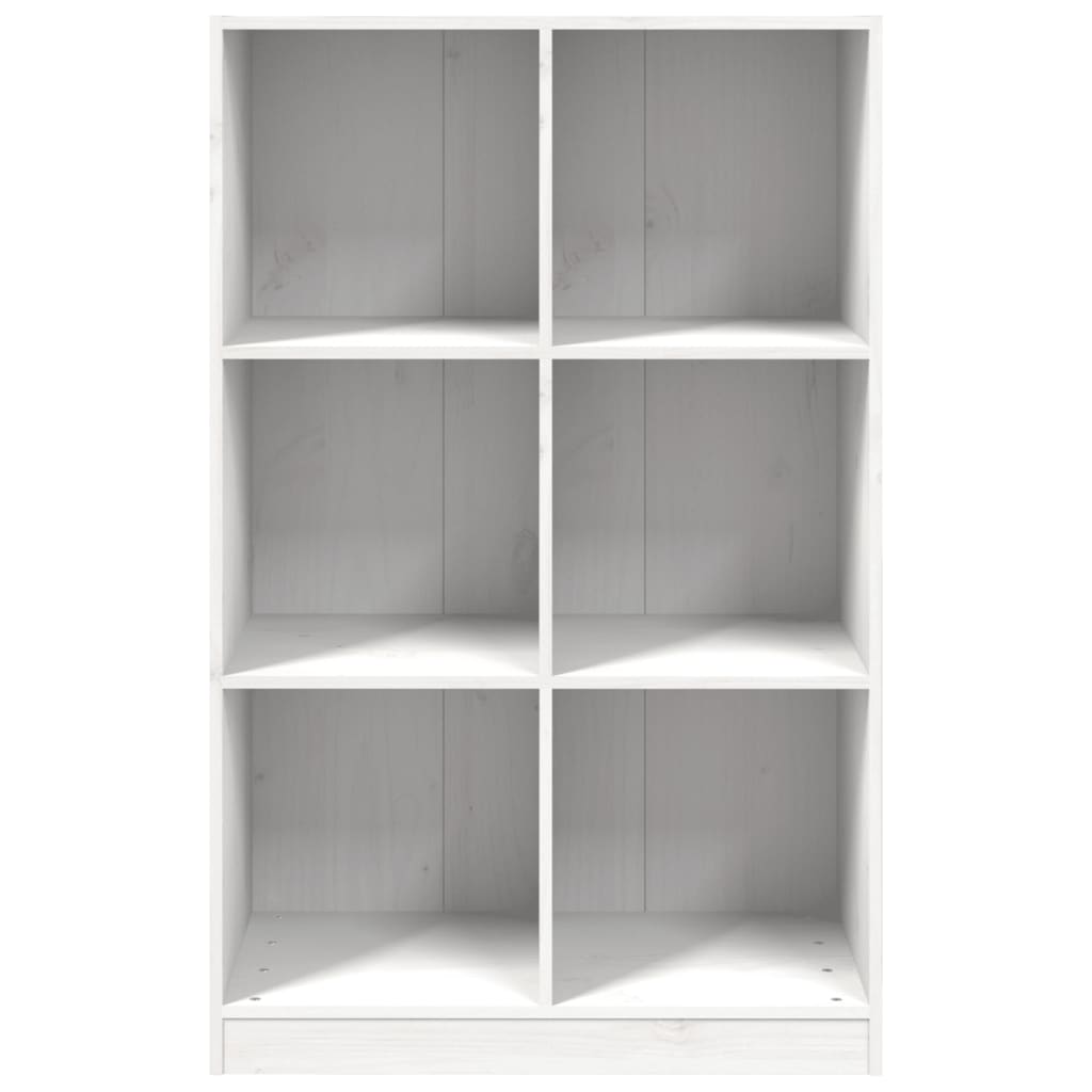 Boekenkast 70X33X110 Massief Grenenhout Wit