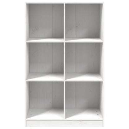 Boekenkast 70X33X110 Massief Grenenhout Wit