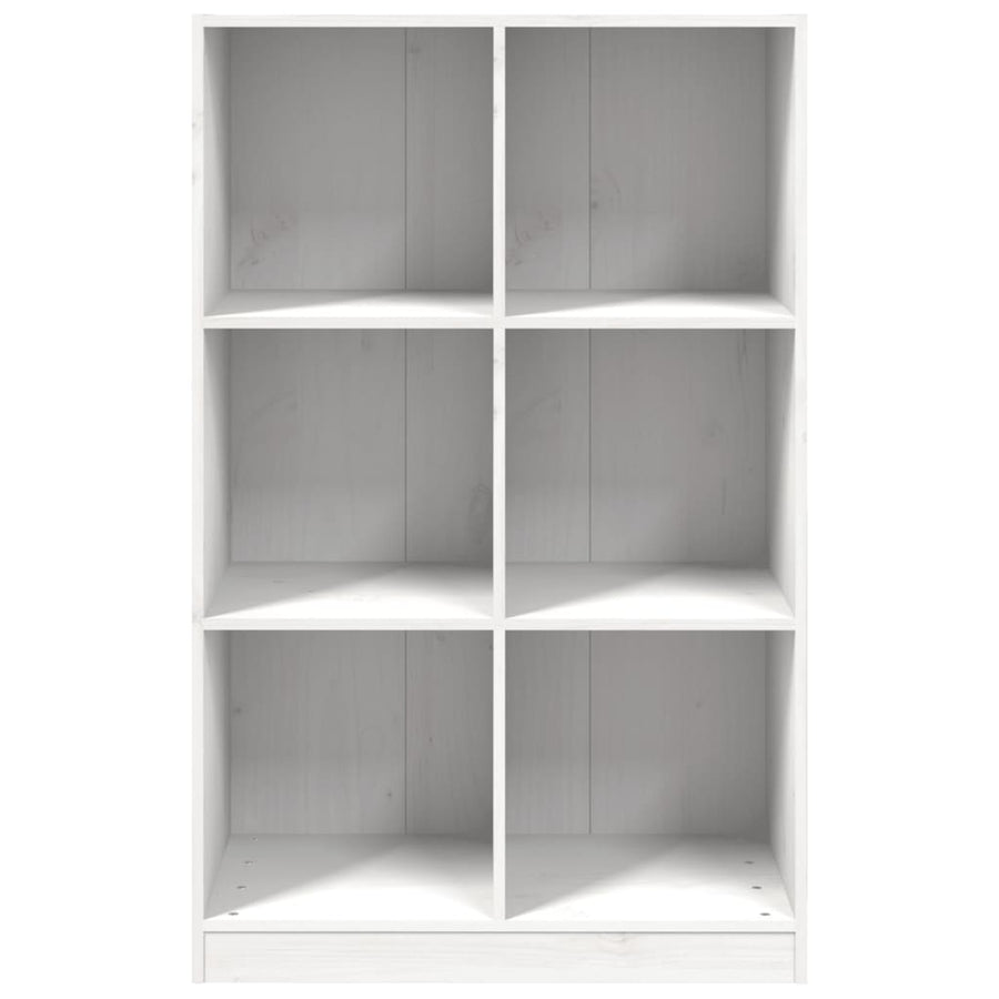 Boekenkast 70X33X110 Massief Grenenhout Wit