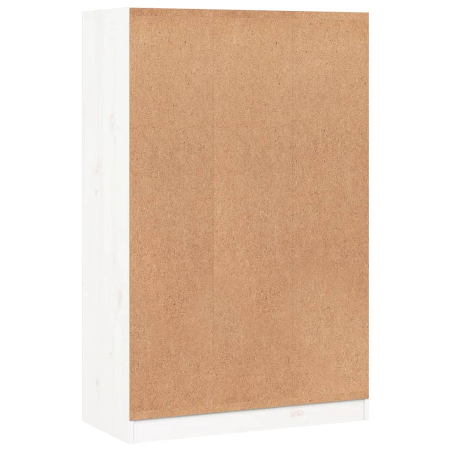 Boekenkast 70X33X110 Massief Grenenhout Wit