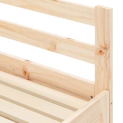 Slaapbank Met Onderschuifbed 90X190 Cm Massief Grenenhout 80 x 200 cm Naturel