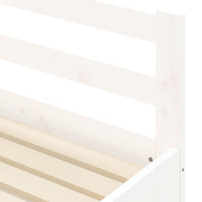 Slaapbank Met Onderschuifbed Massief Grenenhout 90 x 190 cm Wit