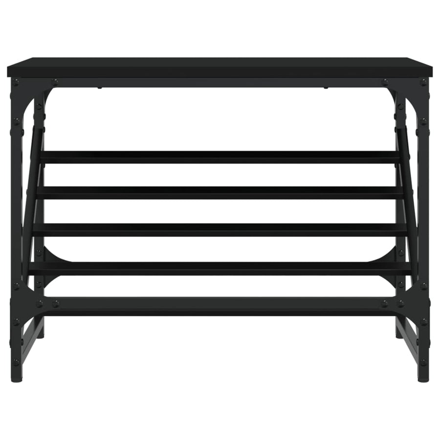Schoenenrek 60X30X45 Cm Bewerkt Hout Zwart