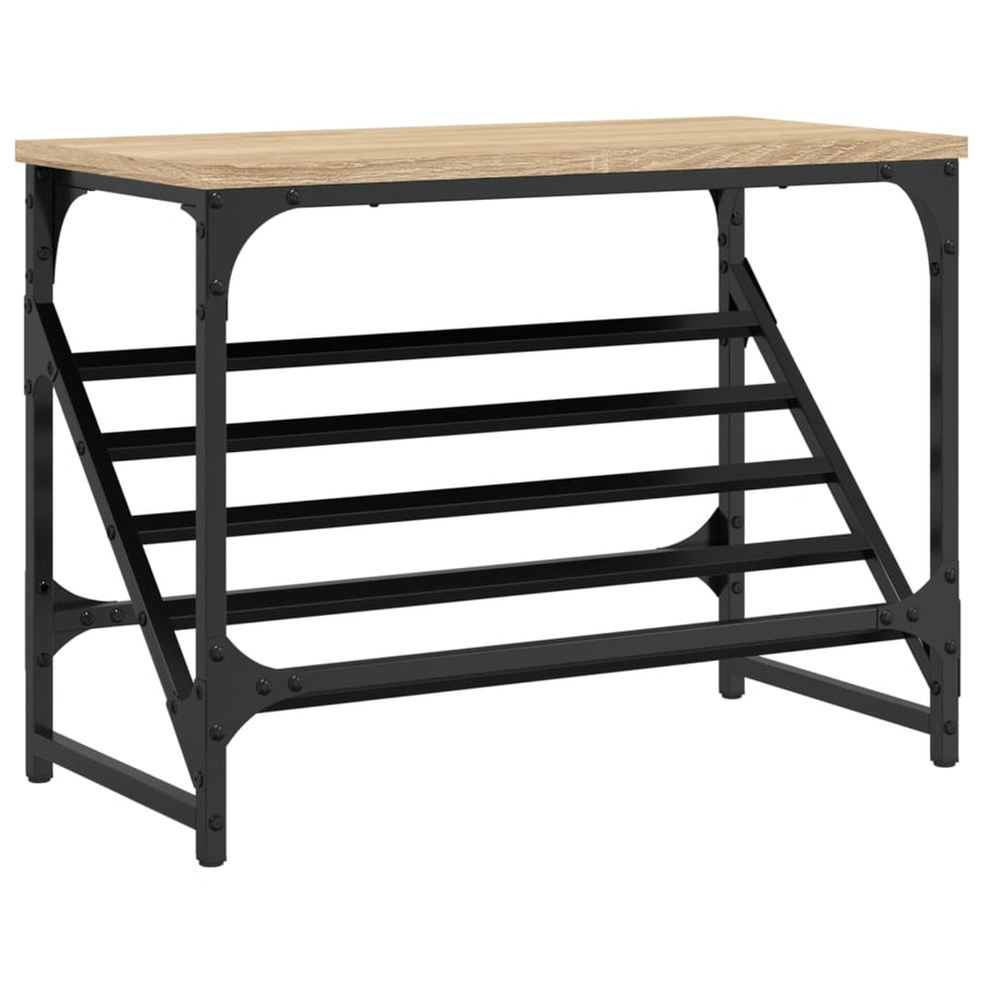 Schoenenrek Bewerkt Hout Kleurig 60 x 30 x 45 cm Sonoma eiken