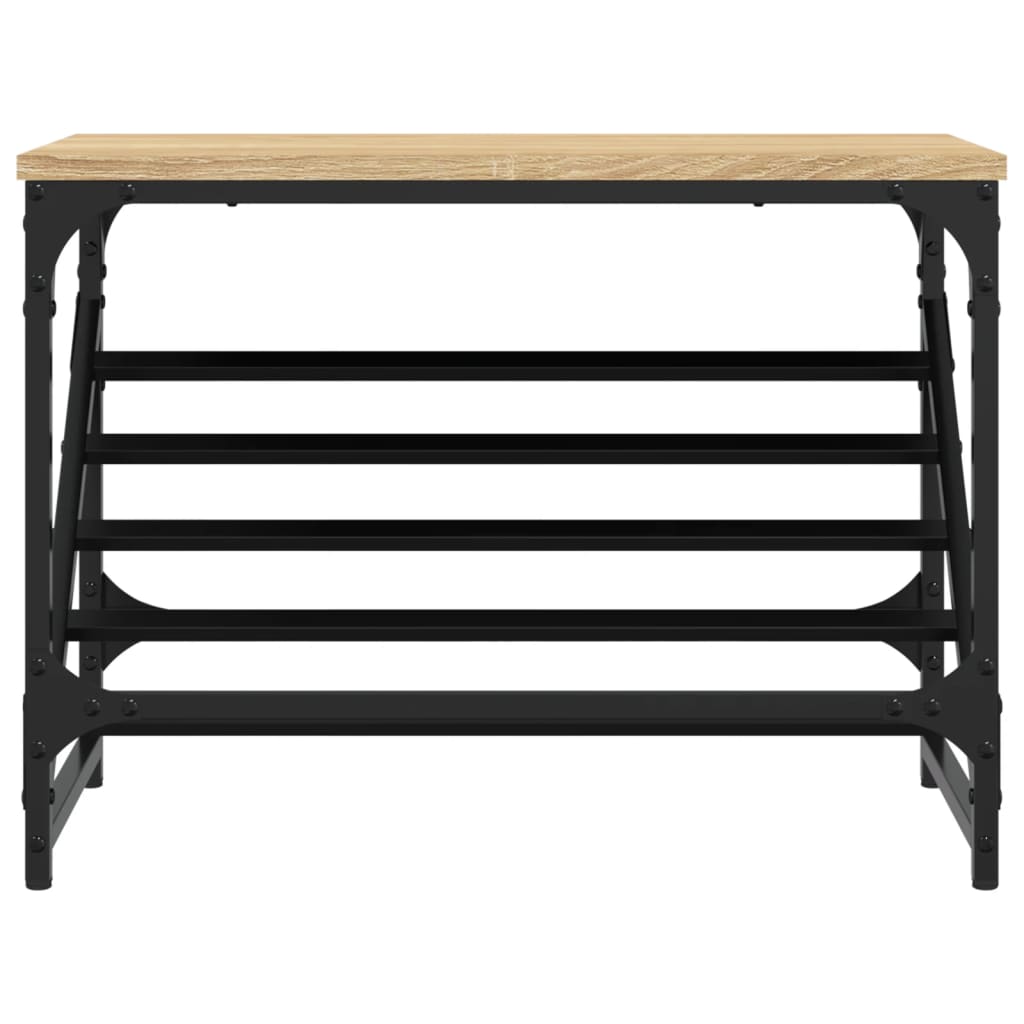 Schoenenrek Bewerkt Hout Kleurig 60 x 30 x 45 cm Sonoma eiken