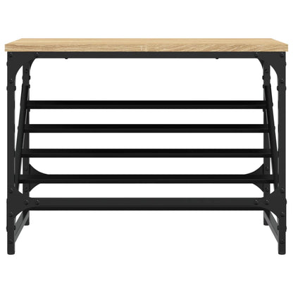 Schoenenrek Bewerkt Hout Kleurig 60 x 30 x 45 cm Sonoma eiken