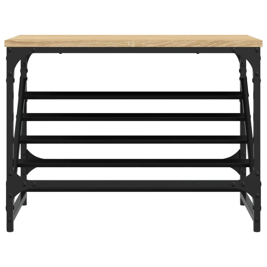 Schoenenrek Bewerkt Hout Kleurig 60 x 30 x 45 cm Sonoma eiken
