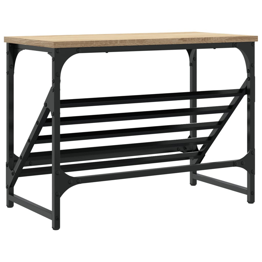 Schoenenrek Bewerkt Hout Kleurig 60 x 30 x 45 cm Sonoma eiken