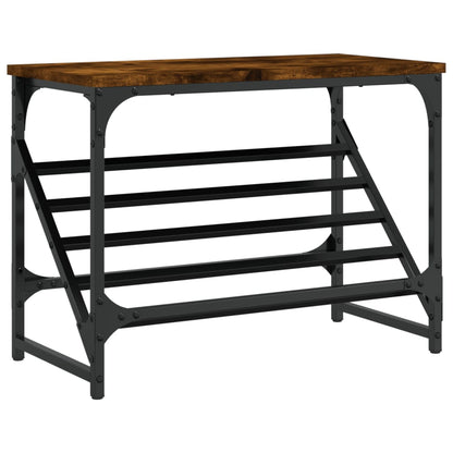Schoenenrek 60X30X45 Cm Bewerkt Hout Gerookt Eikenkleurig