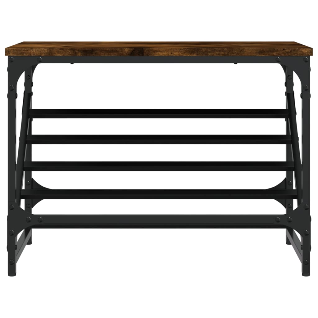 Schoenenrek 60X30X45 Cm Bewerkt Hout Gerookt Eikenkleurig