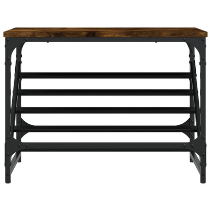 Schoenenrek 60X30X45 Cm Bewerkt Hout Gerookt Eikenkleurig
