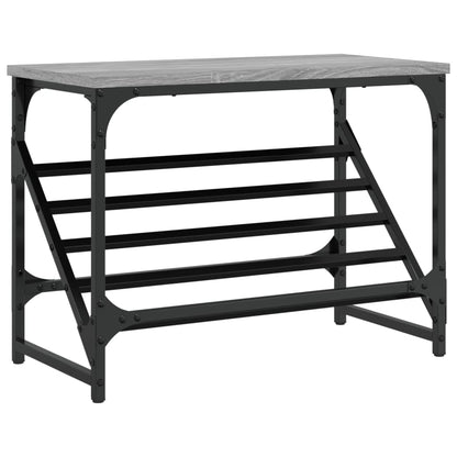 Schoenenrek Bewerkt Hout 60 x 30 x 45 cm Grijs sonoma