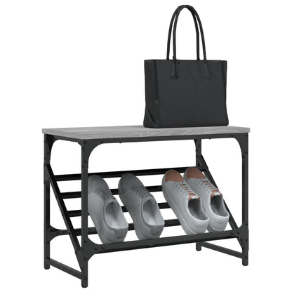 Schoenenrek Bewerkt Hout 60 x 30 x 45 cm Grijs sonoma