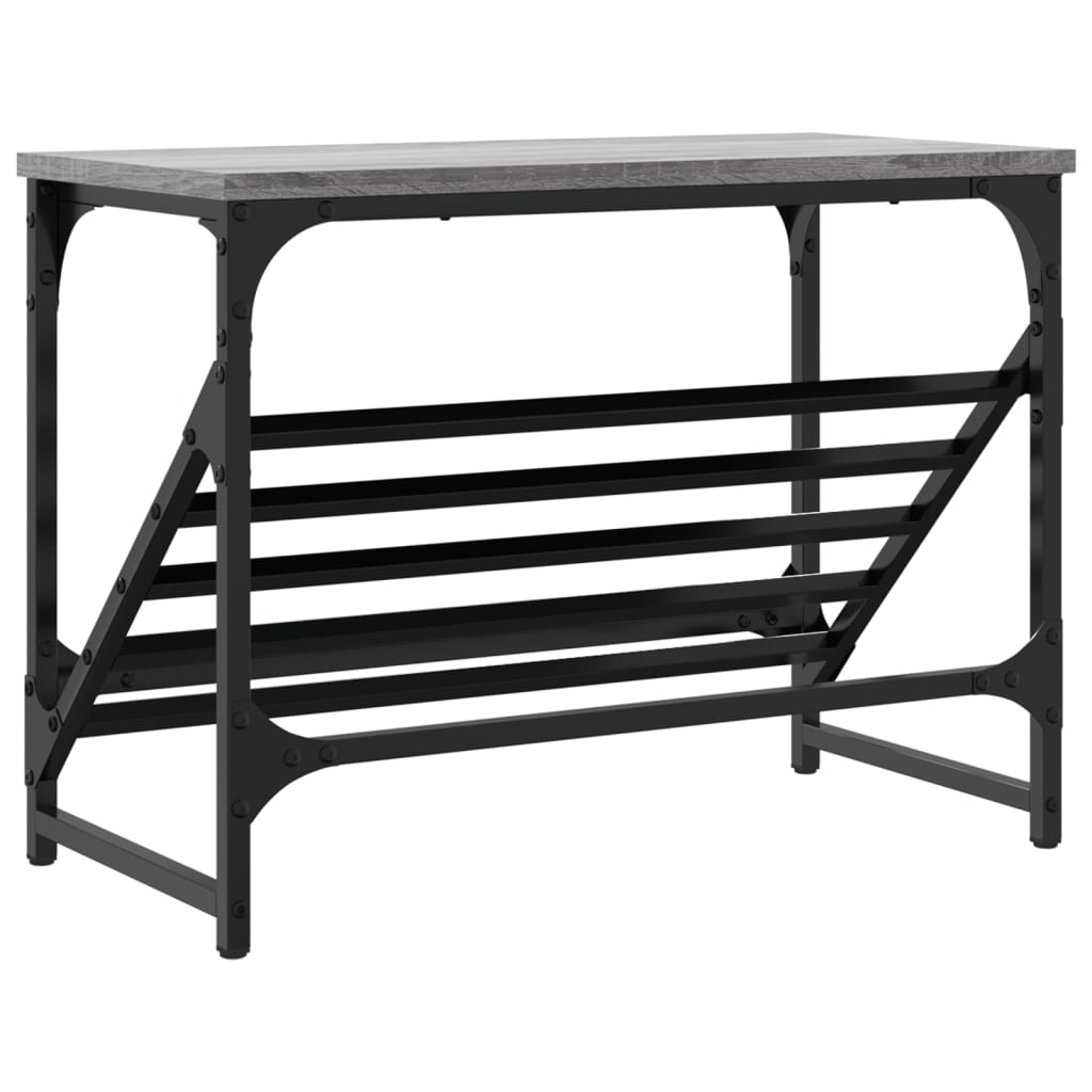 Schoenenrek Bewerkt Hout 60 x 30 x 45 cm Grijs sonoma