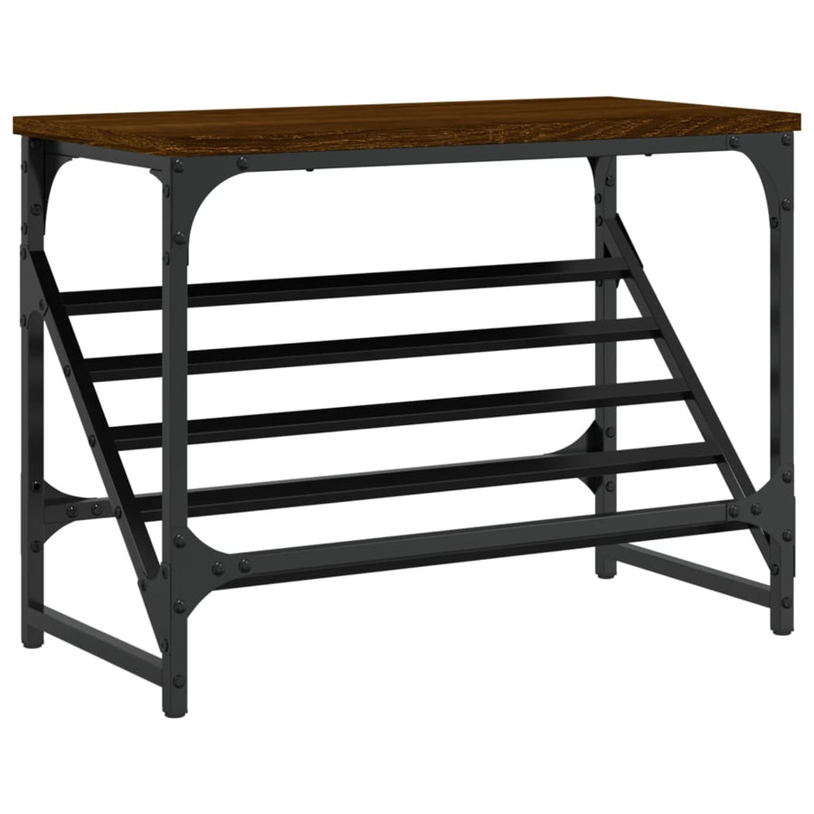 Schoenenrek 60X30X45 Cm Bewerkt Hout Bruin Eikenkleur