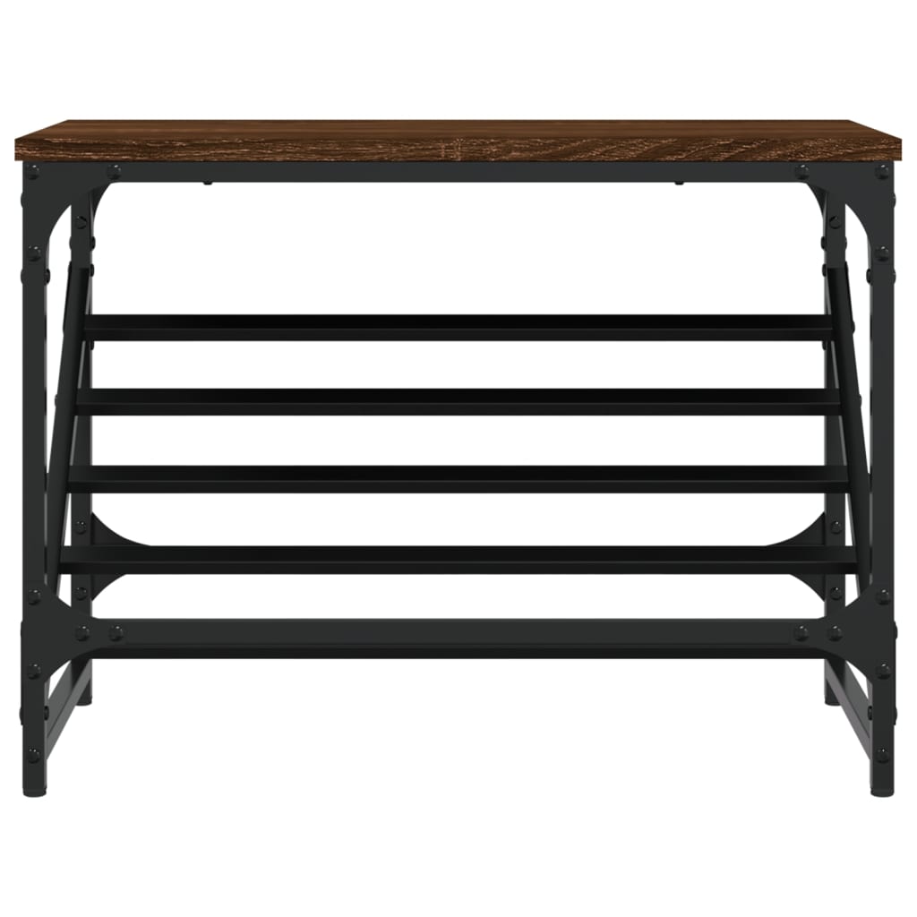 Schoenenrek 60X30X45 Cm Bewerkt Hout Bruin Eikenkleur