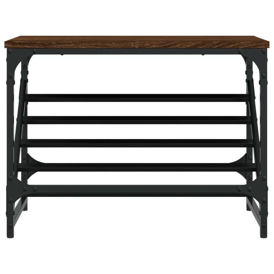 Schoenenrek 60X30X45 Cm Bewerkt Hout Bruin Eikenkleur