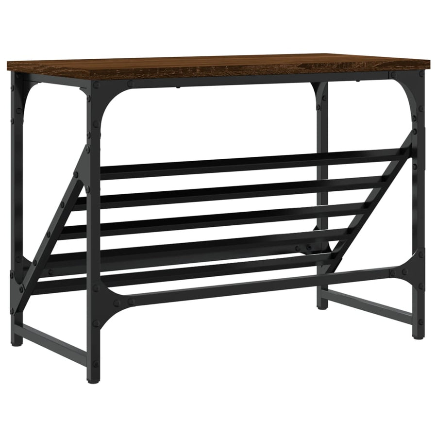 Schoenenrek 60X30X45 Cm Bewerkt Hout Bruin Eikenkleur