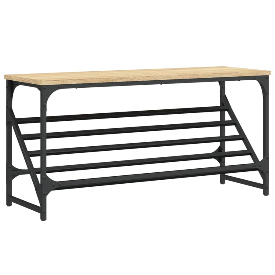 Schoenenrek Bewerkt Hout Kleurig 90 x 30 x 45 cm Sonoma eiken