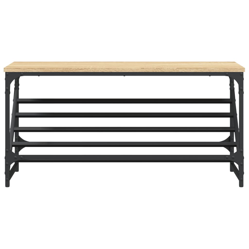 Schoenenrek Bewerkt Hout Kleurig 90 x 30 x 45 cm Sonoma eiken