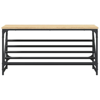 Schoenenrek Bewerkt Hout Kleurig 90 x 30 x 45 cm Sonoma eiken