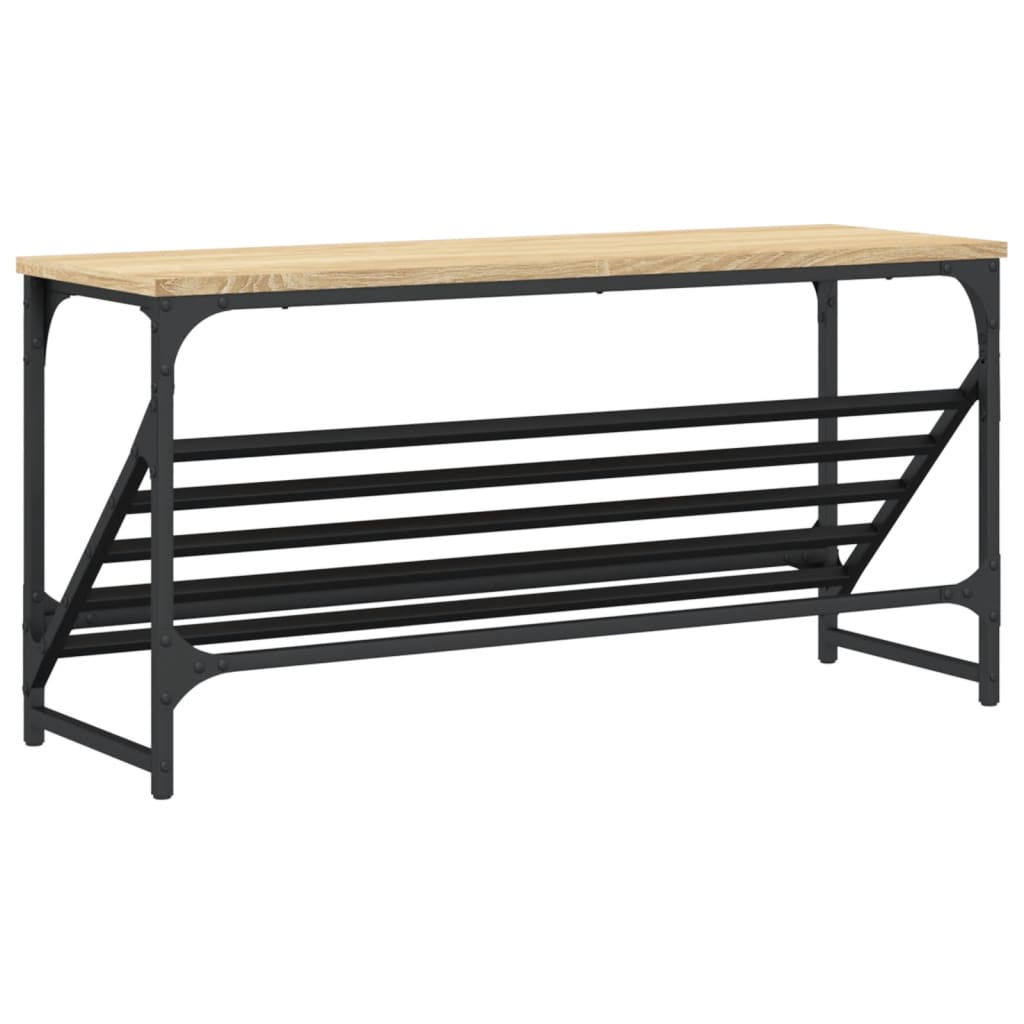 Schoenenrek Bewerkt Hout Kleurig 90 x 30 x 45 cm Sonoma eiken
