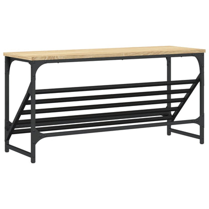 Schoenenrek Bewerkt Hout Kleurig 90 x 30 x 45 cm Sonoma eiken