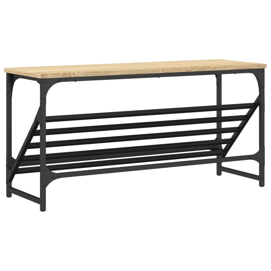 Schoenenrek Bewerkt Hout Kleurig 90 x 30 x 45 cm Sonoma eiken