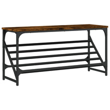 Schoenenrek 90X30X45 Cm Bewerkt Hout Gerookt Eikenkleurig