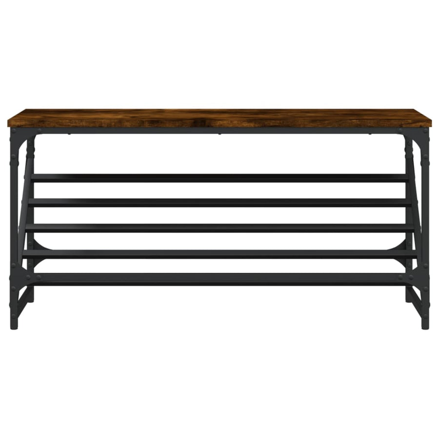 Schoenenrek 90X30X45 Cm Bewerkt Hout Gerookt Eikenkleurig