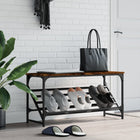 Shoe rack 90x30x45 cm engineered wood smoked oak look