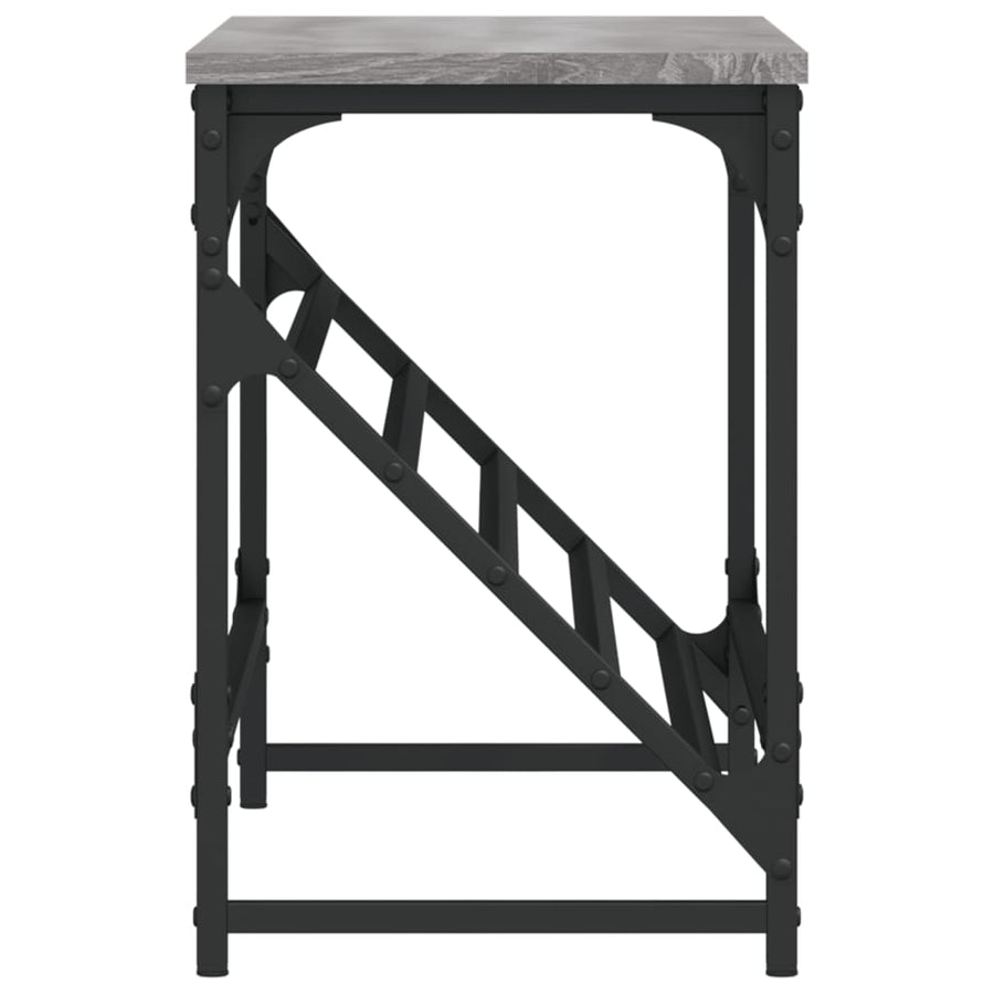 Schoenenrek Bewerkt Hout Eikenkleurig 90 x 30 x 45 cm Grijs sonoma