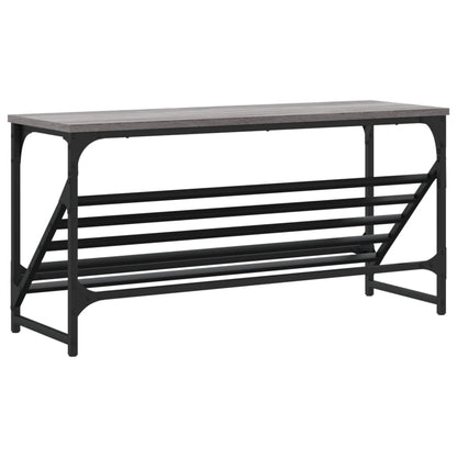 Schoenenrek Bewerkt Hout Eikenkleurig 90 x 30 x 45 cm Grijs sonoma