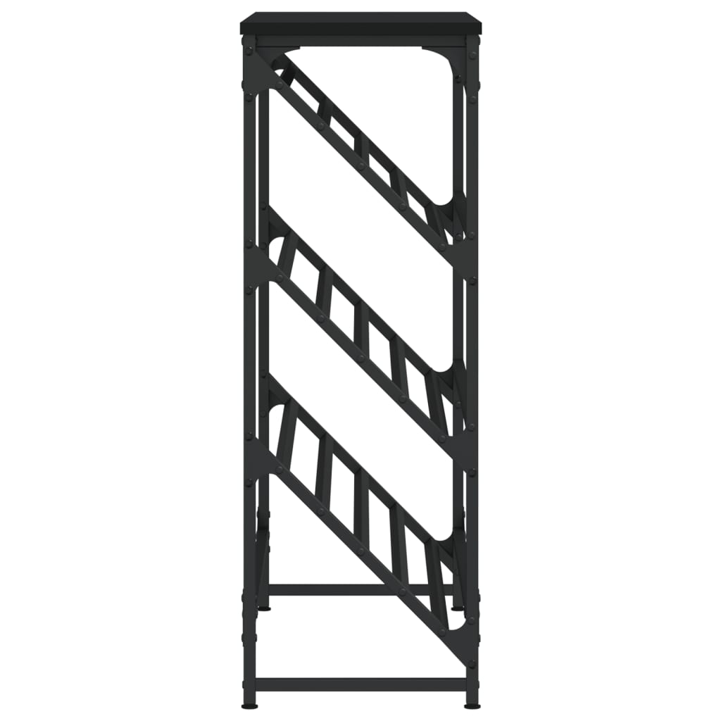 Schoenenrek Bewerkt Hout 90 x 30 x 85 cm Zwart