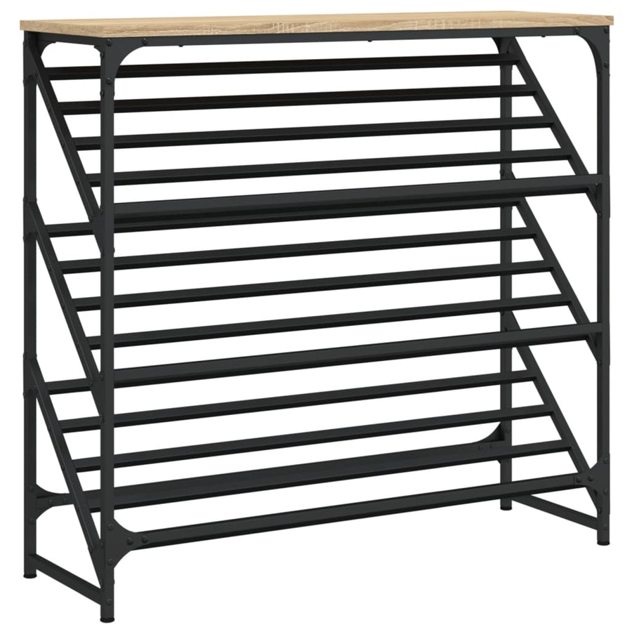 Schoenenrek 90X30X85 Cm Bewerkt Hout Sonoma Eikenkleurig