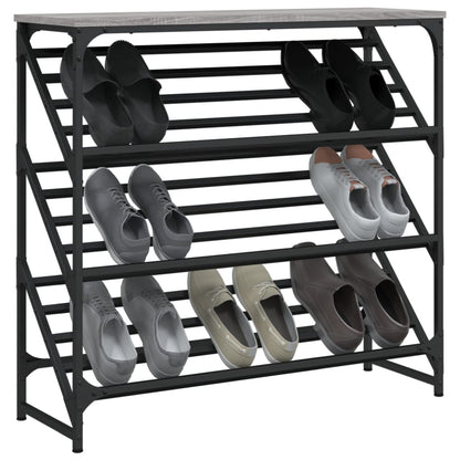Schoenenrek Bewerkt Hout 90 x 30 x 85 cm Grijs sonoma