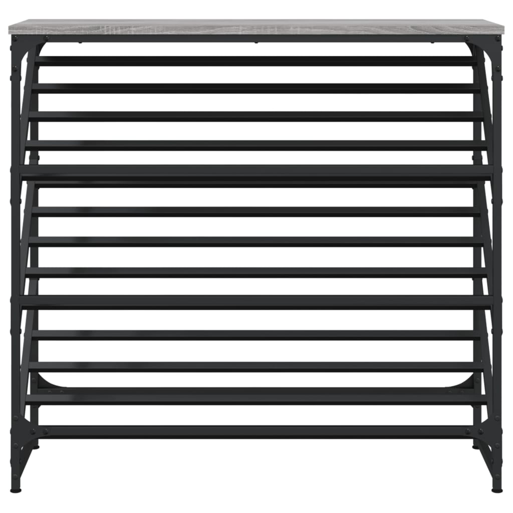 Schoenenrek Bewerkt Hout 90 x 30 x 85 cm Grijs sonoma
