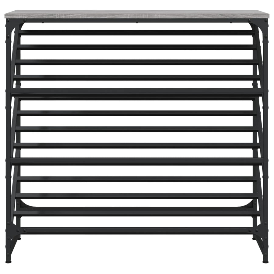 Schoenenrek Bewerkt Hout 90 x 30 x 85 cm Grijs sonoma