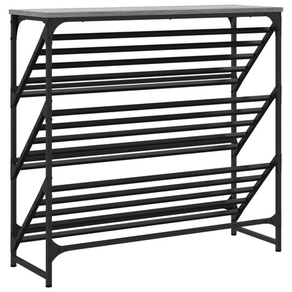 Schoenenrek Bewerkt Hout 90 x 30 x 85 cm Grijs sonoma