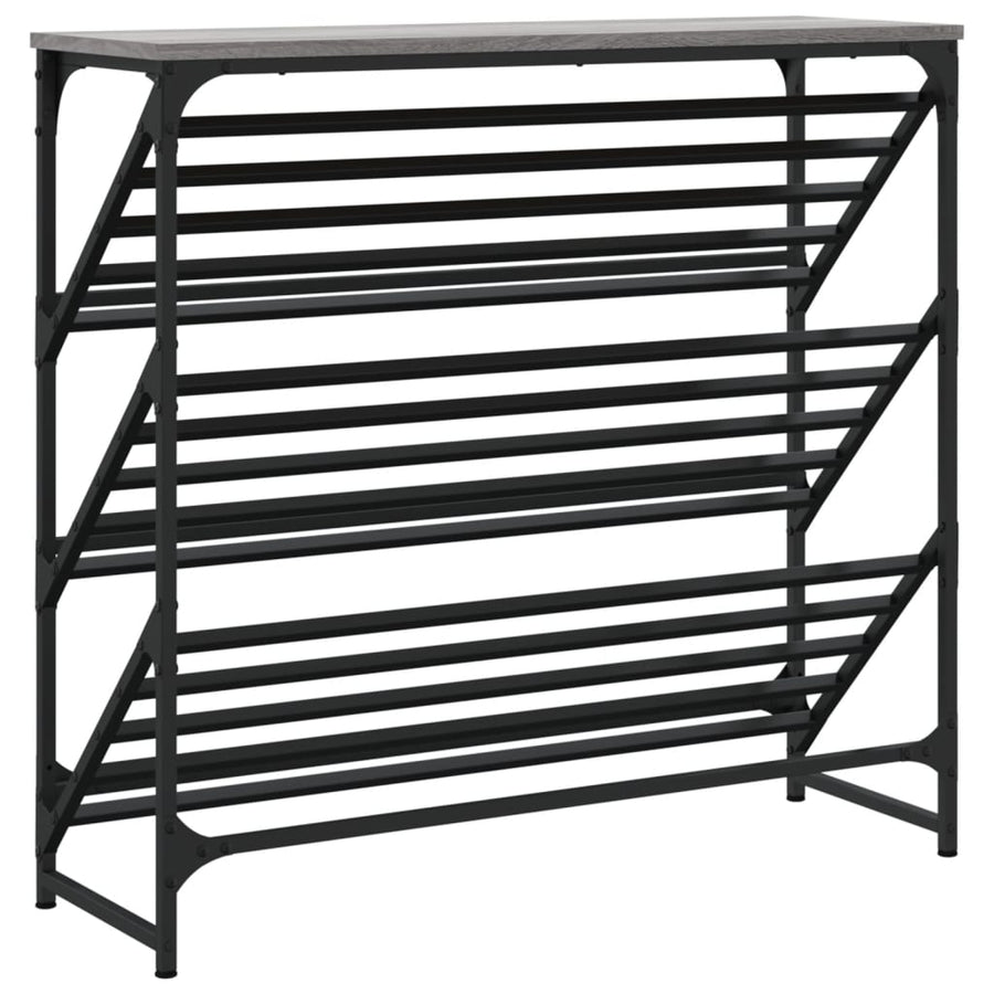 Schoenenrek Bewerkt Hout 90 x 30 x 85 cm Grijs sonoma