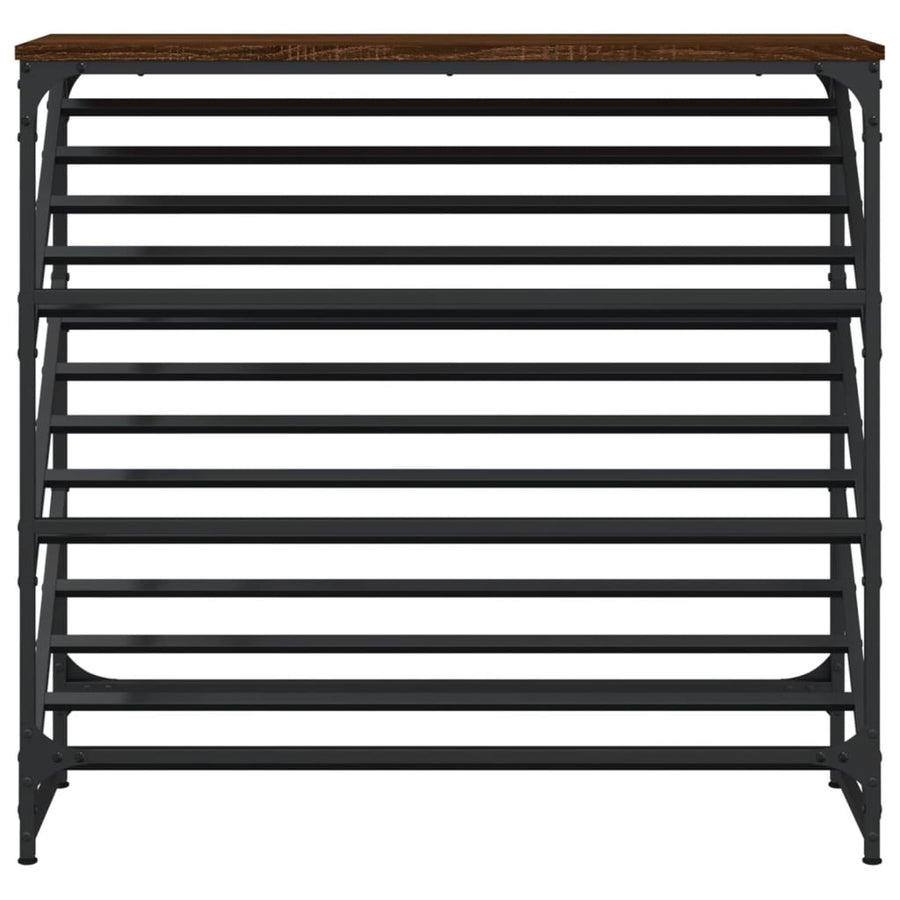 Schoenenrek 90X30X85 Cm Bewerkt Hout Bruin Eikenkleur
