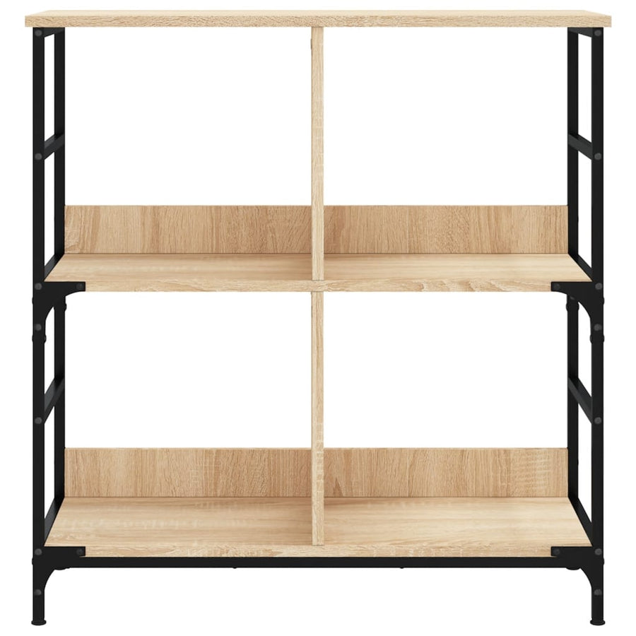 Boekenrek 78,5X33X82 Cm Bewerkt Hout En Ijzer Sonoma Eikenkleur