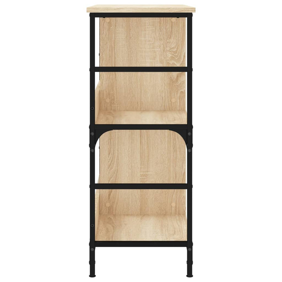 Boekenrek 78,5X33X82 Cm Bewerkt Hout En Ijzer Sonoma Eikenkleur