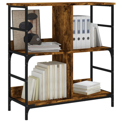 Boekenrek 78,5X33X Bewerkt Hout Kleurig 82 cm Gerookt eiken