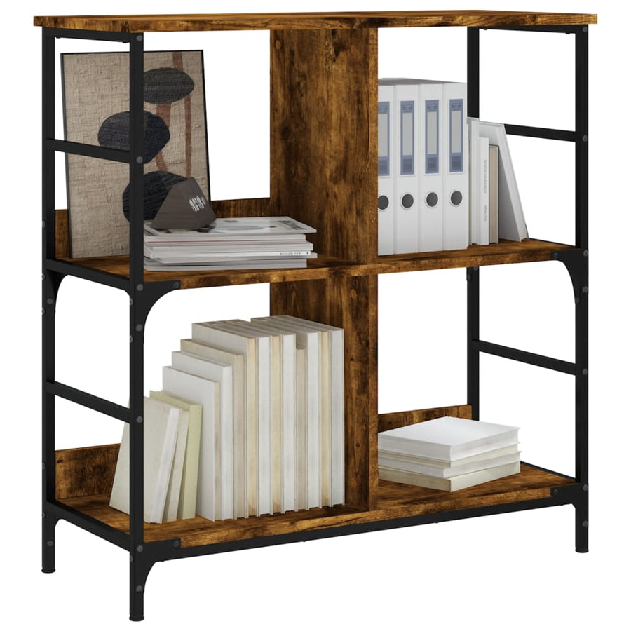 Boekenrek 78,5X33X Bewerkt Hout Kleurig 82 cm Gerookt eiken