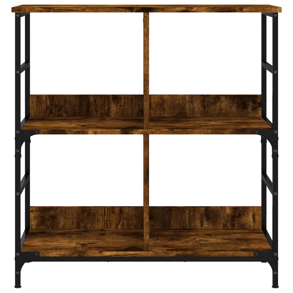 Boekenrek 78,5X33X Bewerkt Hout Kleurig 82 cm Gerookt eiken