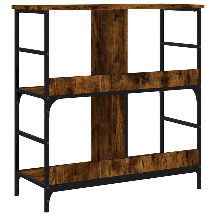 Boekenrek 78,5X33X Bewerkt Hout Kleurig 82 cm Gerookt eiken