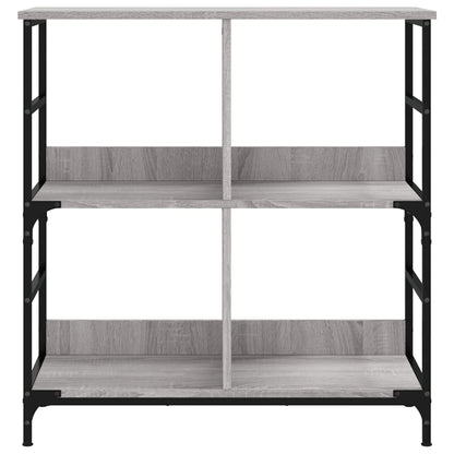 Boekenrek 78,5X33X82 Cm Bewerkt Hout Grijs Sonoma Eikenkleur